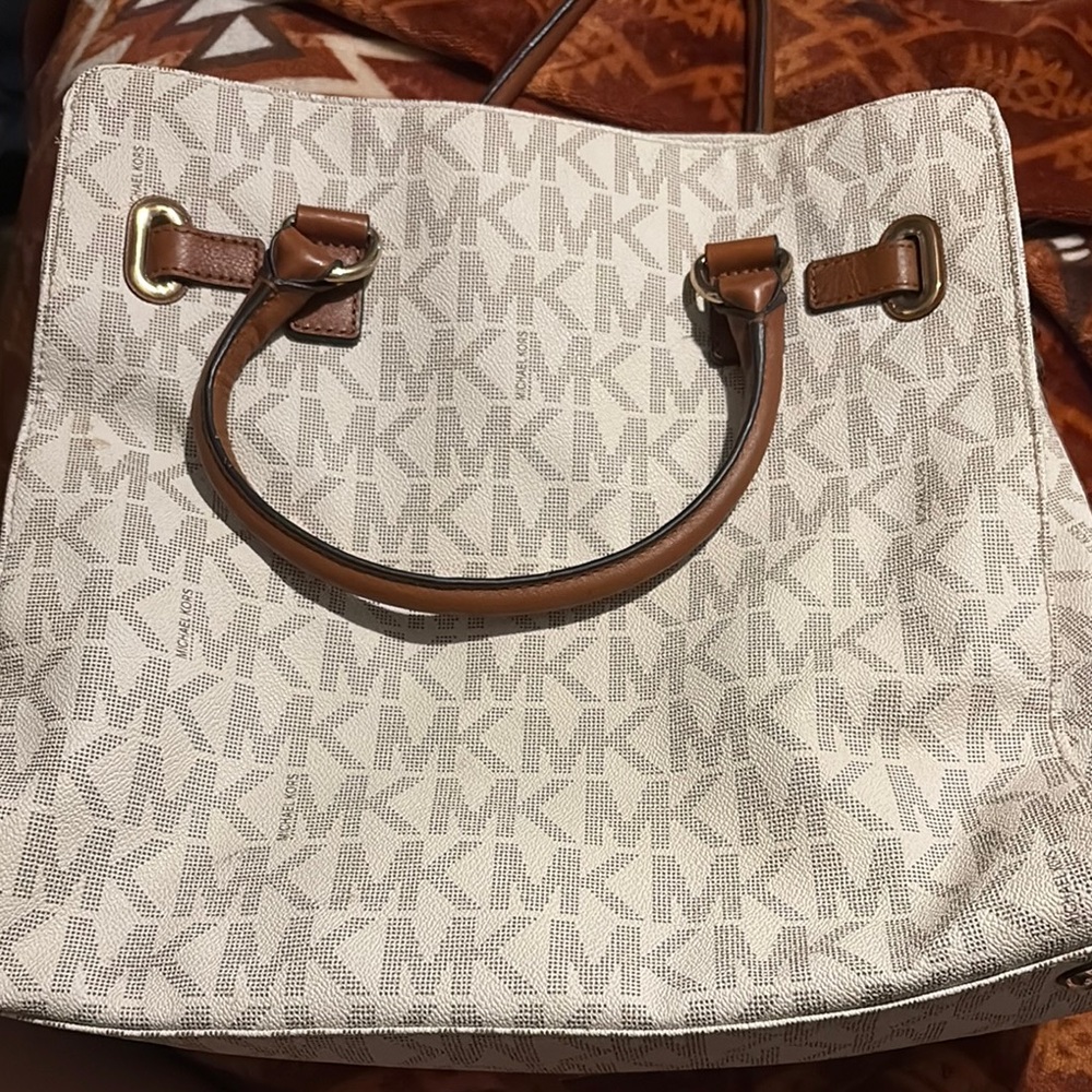 Michael Kors Beige and Brown Tote Bag